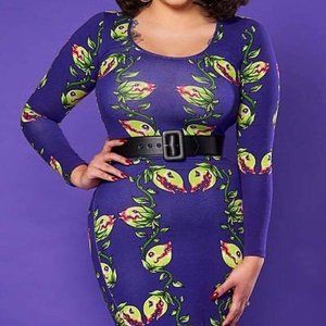 Hannah Wiggle Dress in Venus Fly Trap Print